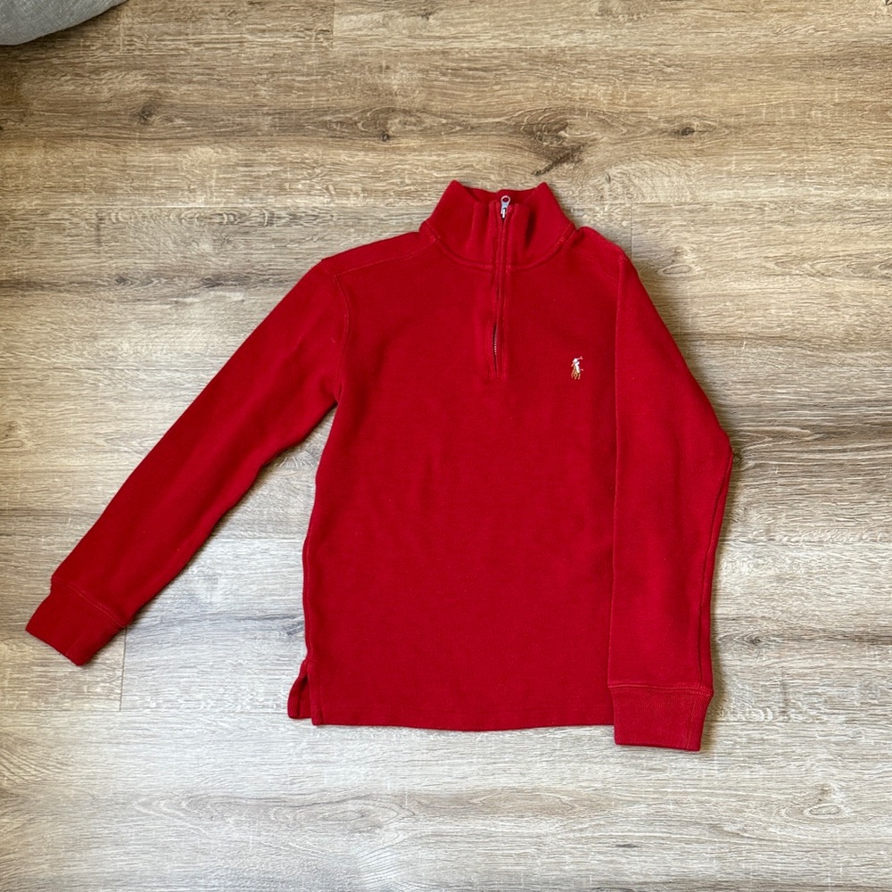 Polo by Ralph Lauren Kids Red Half-Zip Sweater